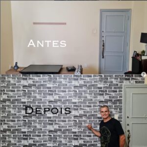 Papel de Parede antes e depois